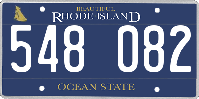 RI license plate 548082