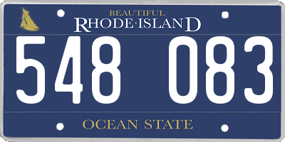 RI license plate 548083