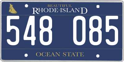 RI license plate 548085