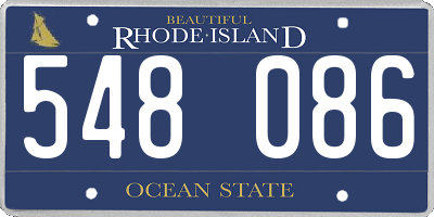 RI license plate 548086