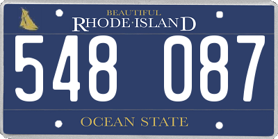 RI license plate 548087