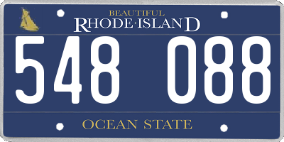 RI license plate 548088