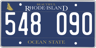 RI license plate 548090
