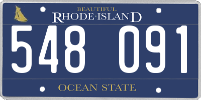 RI license plate 548091