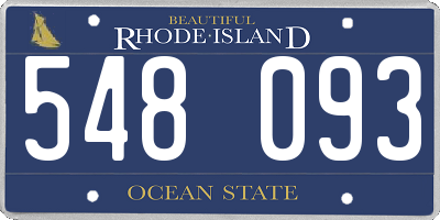 RI license plate 548093