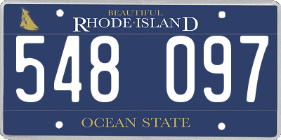RI license plate 548097