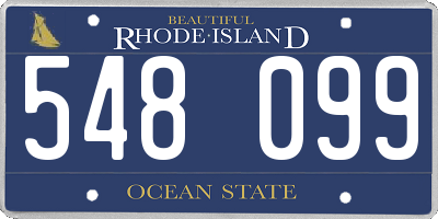 RI license plate 548099