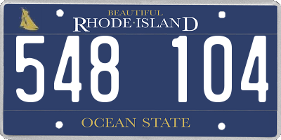 RI license plate 548104