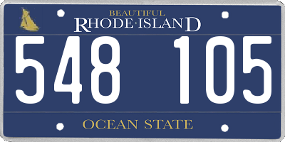 RI license plate 548105