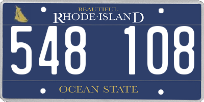 RI license plate 548108