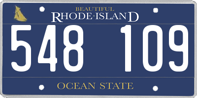 RI license plate 548109