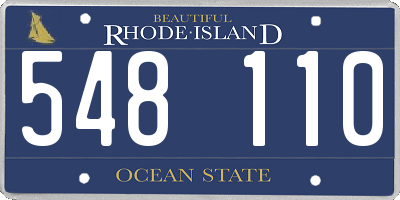 RI license plate 548110