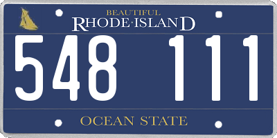 RI license plate 548111