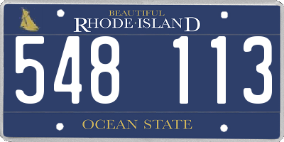 RI license plate 548113