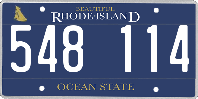 RI license plate 548114