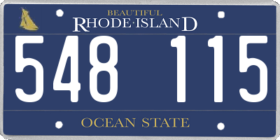RI license plate 548115