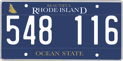 RI license plate 548116