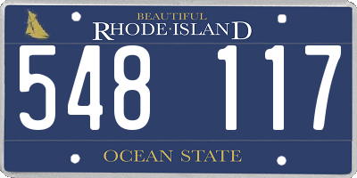 RI license plate 548117
