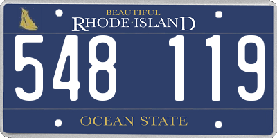 RI license plate 548119