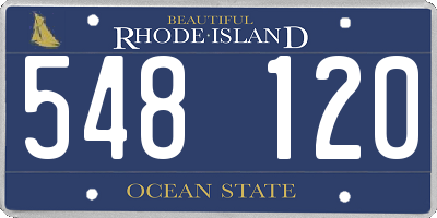 RI license plate 548120