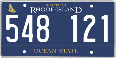 RI license plate 548121