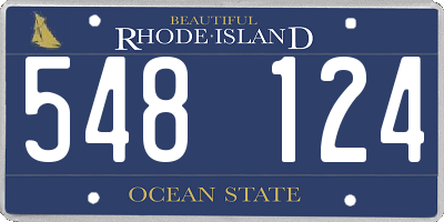RI license plate 548124