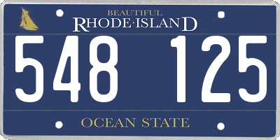 RI license plate 548125