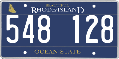 RI license plate 548128