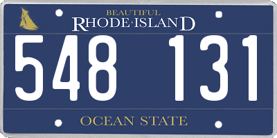 RI license plate 548131