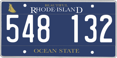 RI license plate 548132