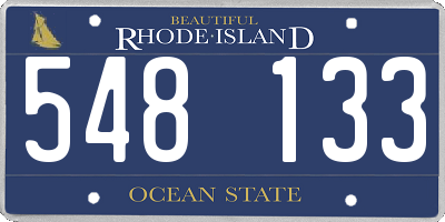 RI license plate 548133