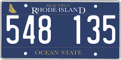 RI license plate 548135