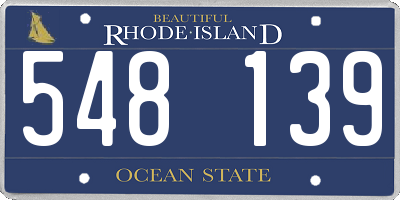 RI license plate 548139