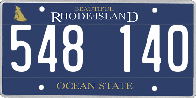 RI license plate 548140