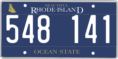 RI license plate 548141