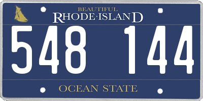 RI license plate 548144