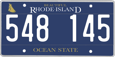 RI license plate 548145