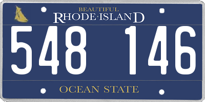 RI license plate 548146