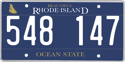 RI license plate 548147