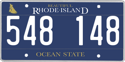 RI license plate 548148