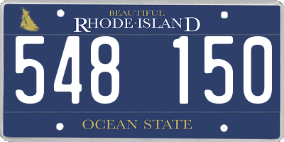 RI license plate 548150