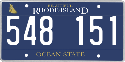 RI license plate 548151