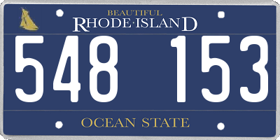 RI license plate 548153
