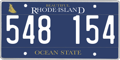 RI license plate 548154