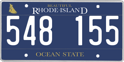 RI license plate 548155