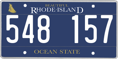 RI license plate 548157