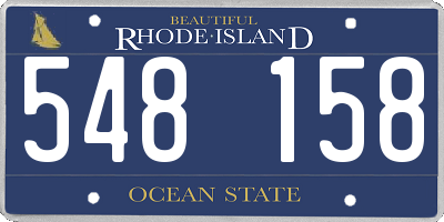 RI license plate 548158