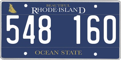 RI license plate 548160