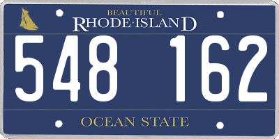 RI license plate 548162