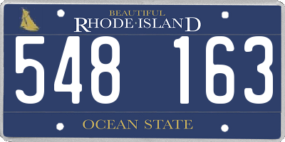RI license plate 548163